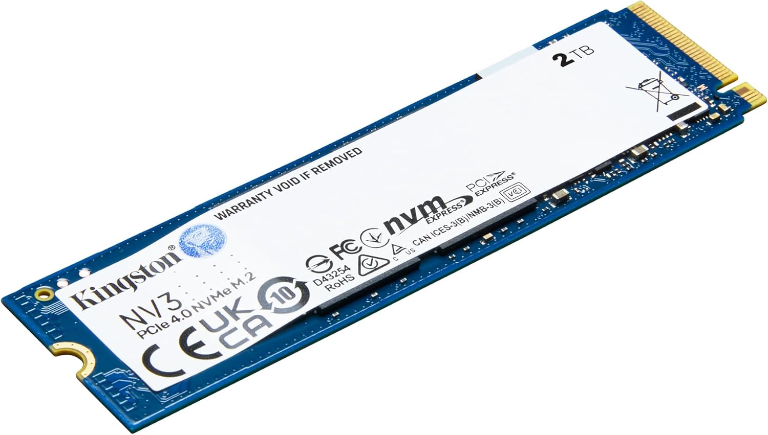 Kingston M.2 NVME SSD NV3 2TB PCIe 4.0 Gen 4x4 Kingston M.2 NVME SSD NV3 2TB PCIe 4.0 Gen 4x4